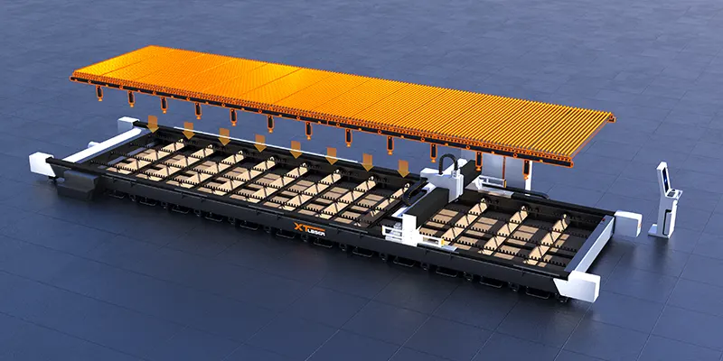 Laser cutting machine for deep penetration and continuous full-sheet partition cutting, optimized Z-axis.